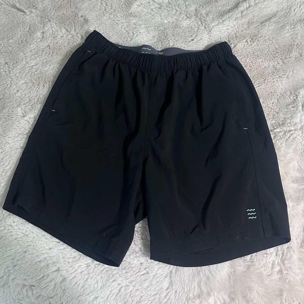 Free Fly Apparel Black Athletic Shorts Lightweight Breathable